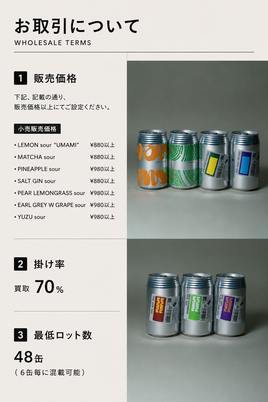 ナチュラルサワー KAN WHOLESALE ORDER（卸専用）